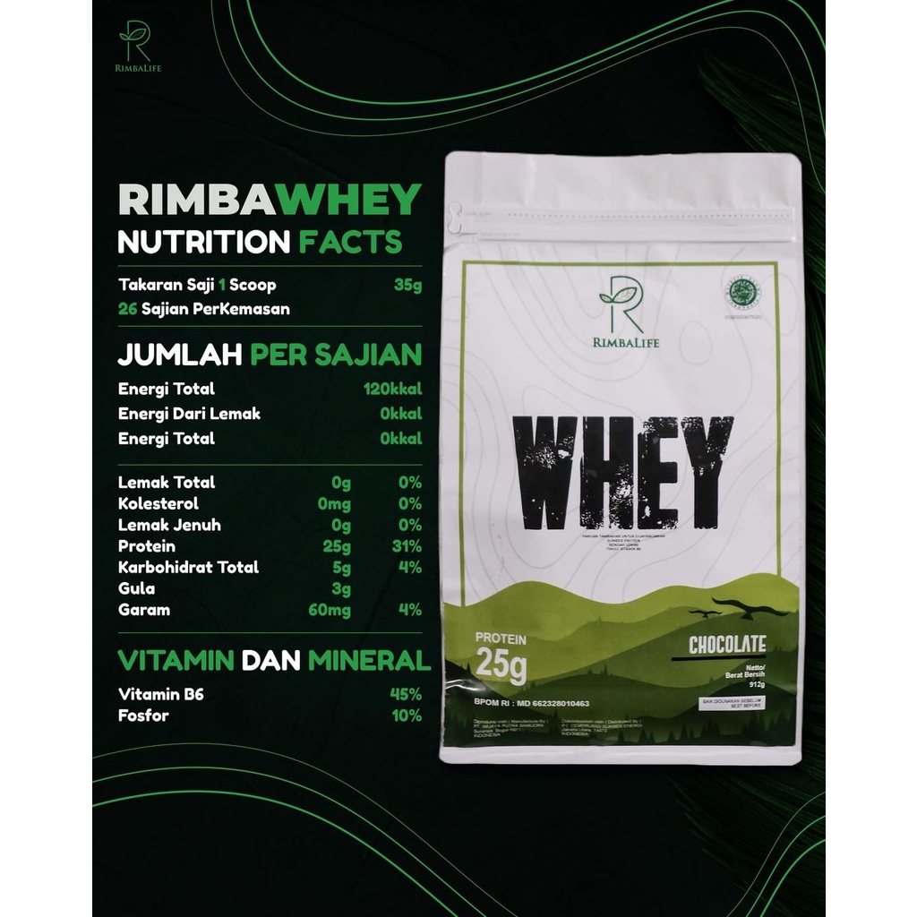 Rimbalife Rimba Whey 2lbs 3lbs Susu Whey Protein Concentrate Isolate Fitness Halal BPOM Rimbawhey Penambah Massa Otot Master Whey