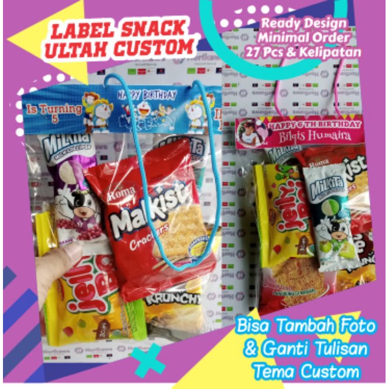 

Label Snack Ulang tahun / custom bisa request design