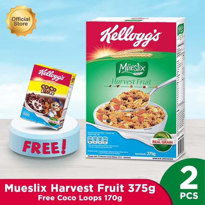 

Mueslix Harvest Fruit 375g Free Coco Loops 170g [Flash Sale]
