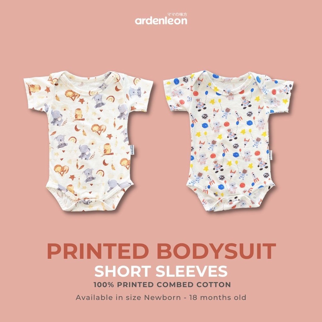 Ardenleon - Printed Bodysuit Short Sleeves