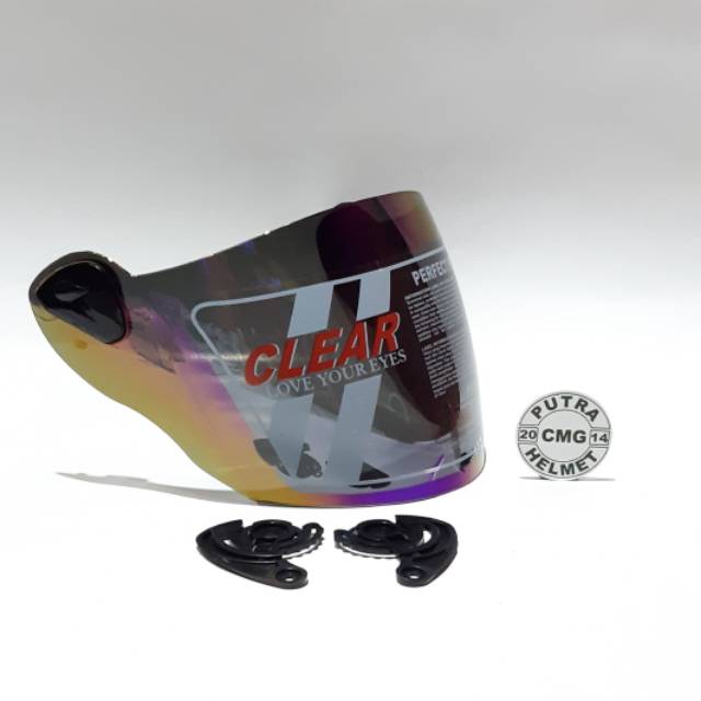 KACA HELM VISOR HELM NHK R6 CLEAR RAINBOW PELANGI