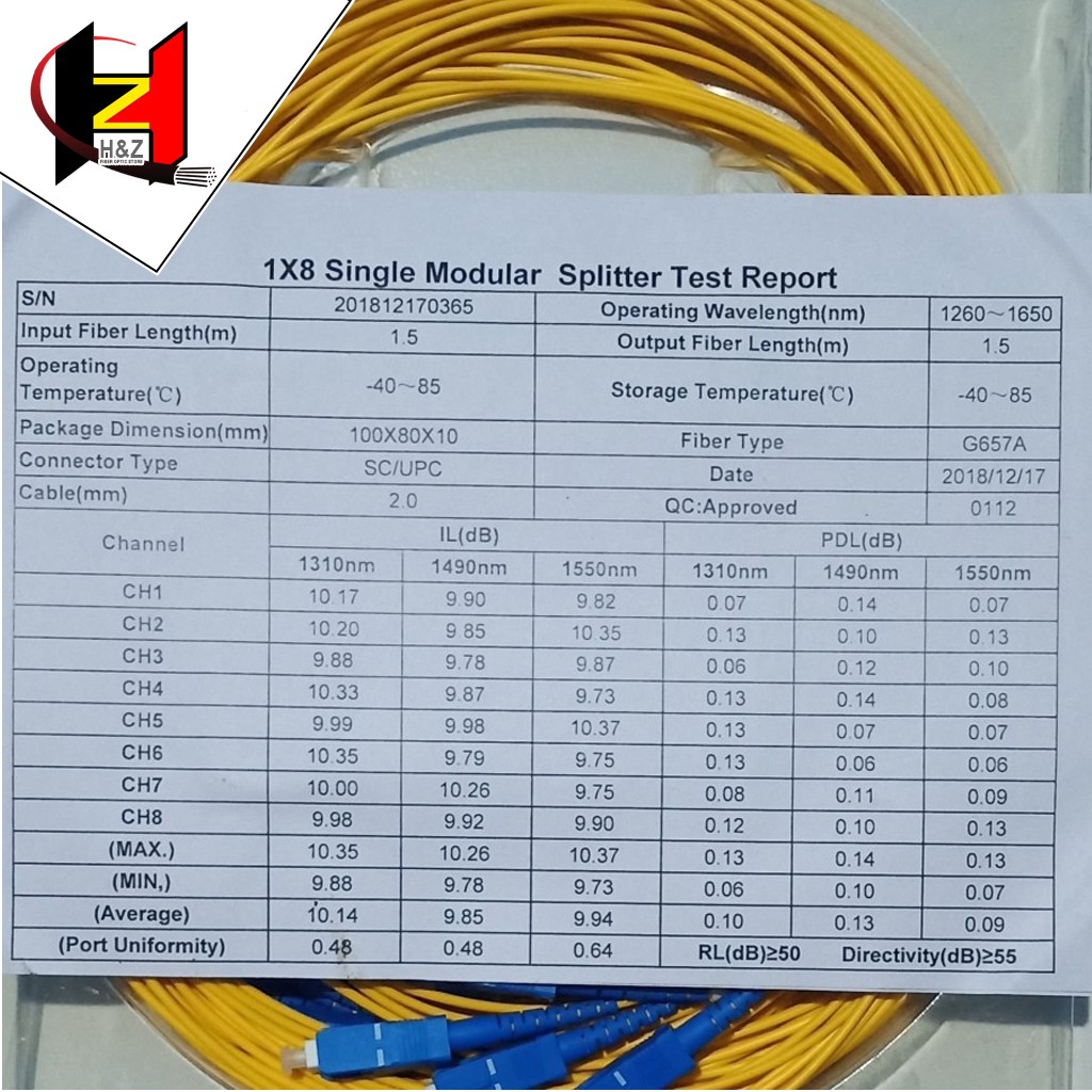 Splitter Modular Besar 1:8 SC UPC / Spliter 1:8 Modular Besar SC UPC/Passive Splitter