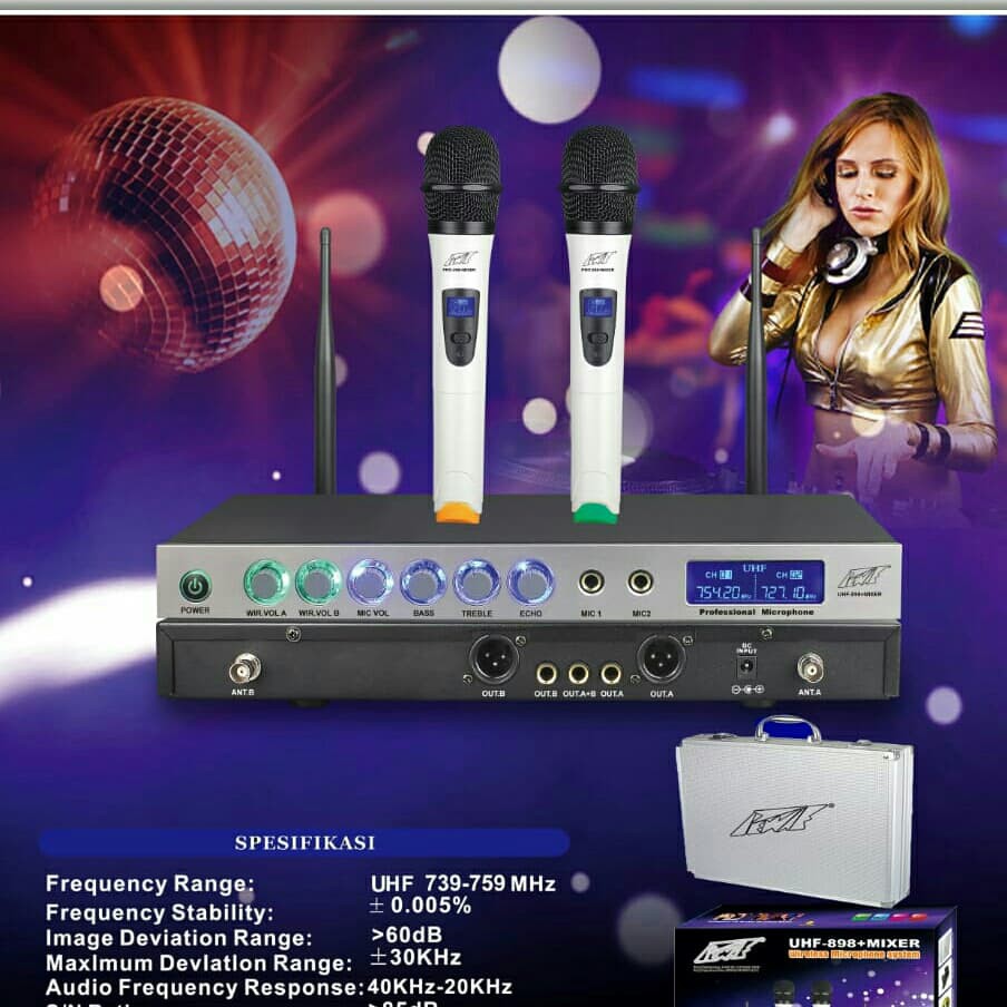 Mic Pewie uhf 898+mixer