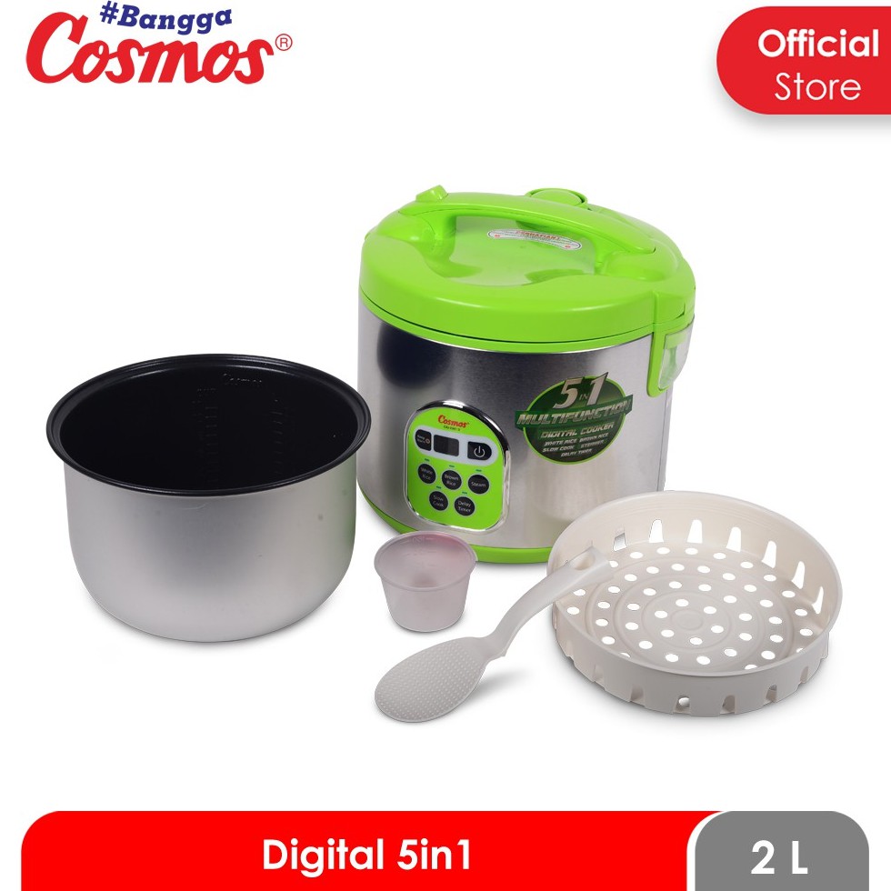 Cosmos CRJ2301D Rice Cooker Digital / Slow Cooker Digital 2 Liter 5 in 1