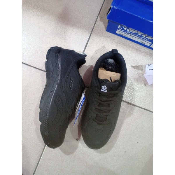 sepatu sekolah hitam polos merek speed original dewasa size 39-43