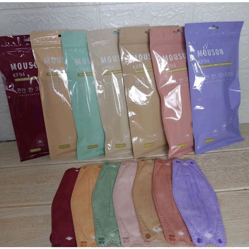 Masker KF94 Mouson Warna isi 10 pcs