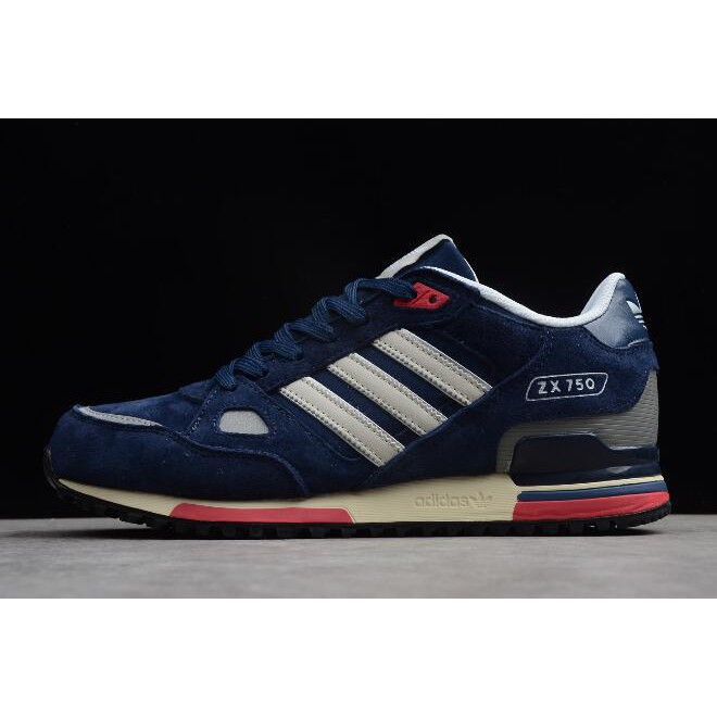 Men's Adidas ZX 750 Navy Blue/White 