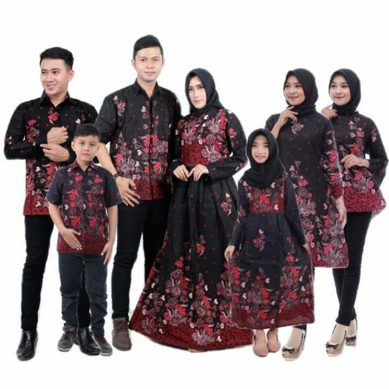 Batik couple keluarga modern terbaru set couple batik keluarga gamis jumbo termurah di shopee / baju