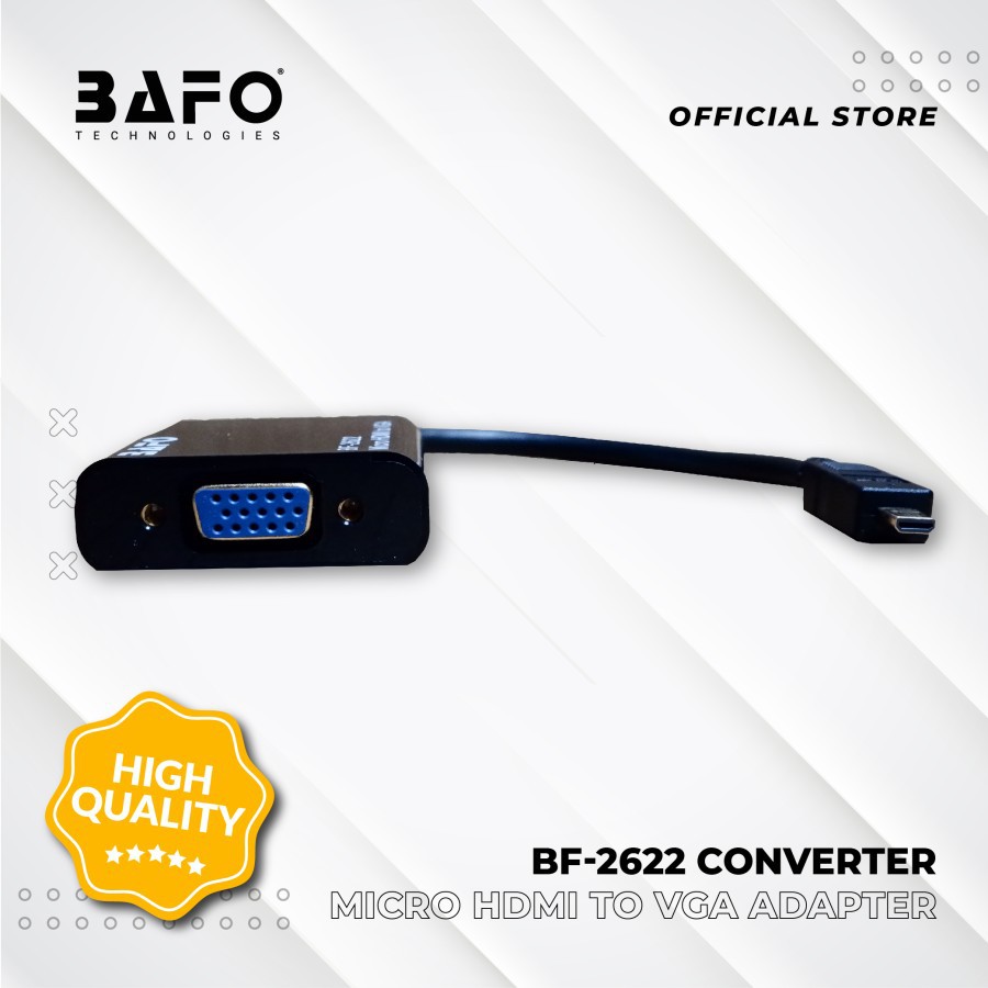 Converter Micro HDMI to VGA Bafo BF-2622 With Audio Adapter