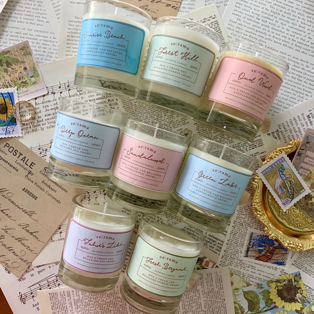 Serama - [NEW PACKAGING] Scented Candle Earth Aroma Series | Lilin Aroma Terapi 100% Soywax