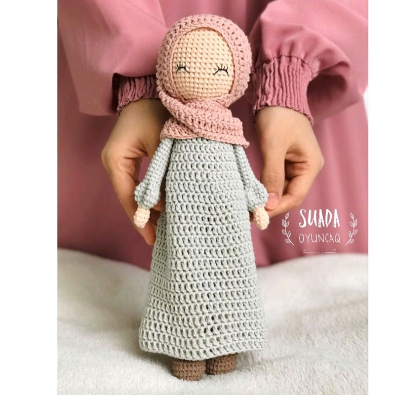 Boneka Amigurumi hijab/hijab doll rajut