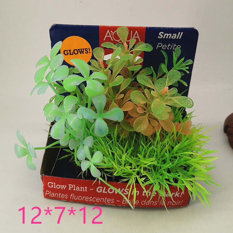 Glow Plant Luminous Tanaman Articial plastik Hiasan Ornamen Akuarium