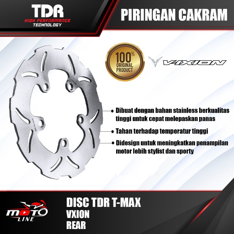 PIRINGAN CAKRAM TDR VIXION BELAKANG T-MAX