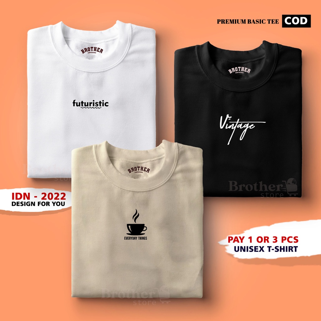 BUY 1 OR 3 PCS ( PROMO COD ) BROTHER STORE / Kaos Distro100% Catoon Combed 30s / ArticelFEV