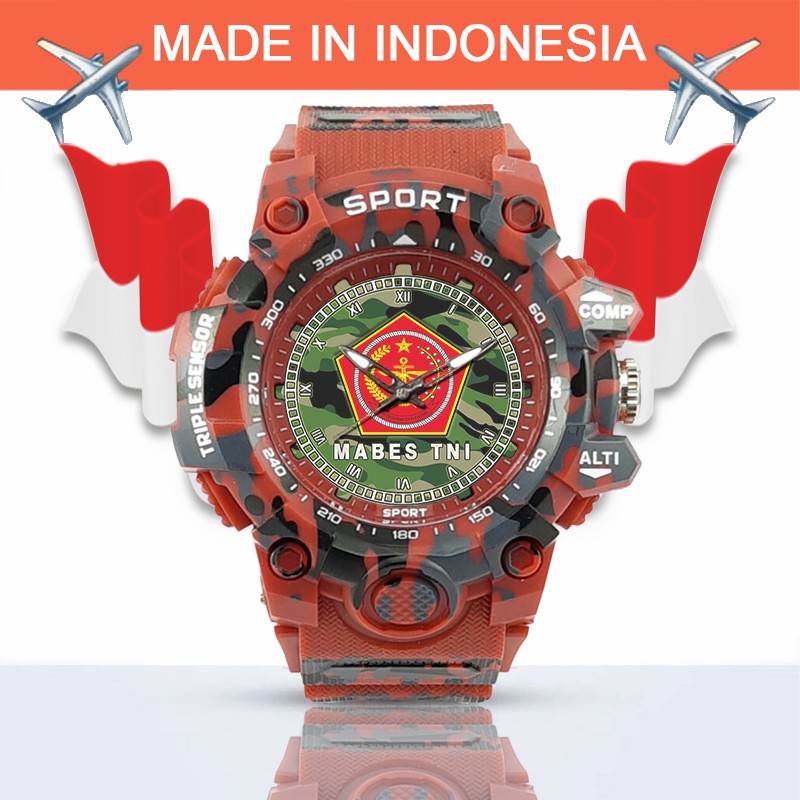 (SPECIAL EDITION) JAM TANGAN LOGO MABES TNI WATER RESISTANT NO.17