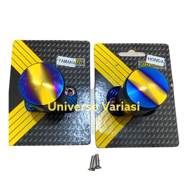 TABUNG MINYAK REM DEPAN TUTUP TWOTONE BAKARAN ORIGINAL STEMPEL KACA TRANSPARAN HONDA YAMAHA BEAT FI 