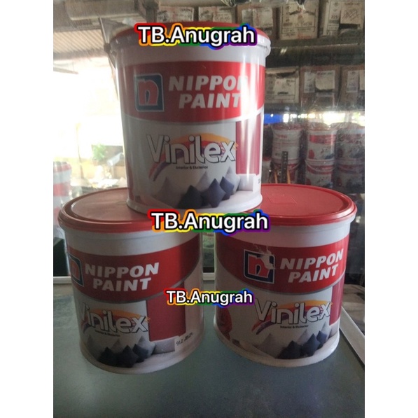 Cat Tembok VINILEX NIPPON PAINT Interior &amp; Exterior 5 KG Galon Nippon Paint CAT TEMBOK DINDING VINILEX