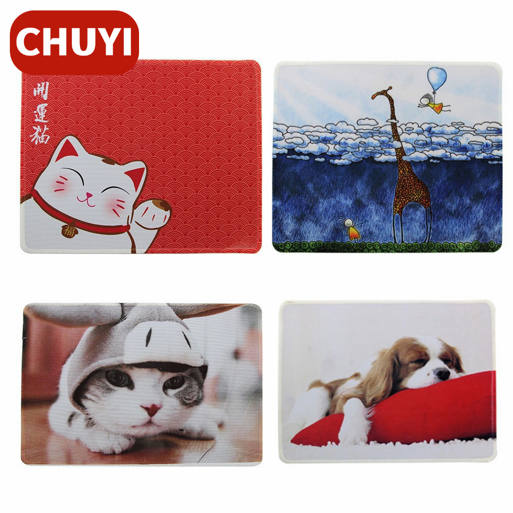 Mouse Pad Gaming Anti Slip Bentuk Persegi Motif Kartun Lucu