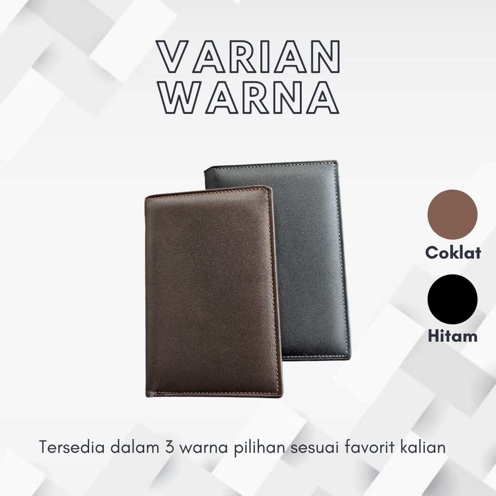 Dompet Kulit Panjang 3/4 Asli Pria 100% Kulit Sapi Asli FREE UKIR NAMA L016