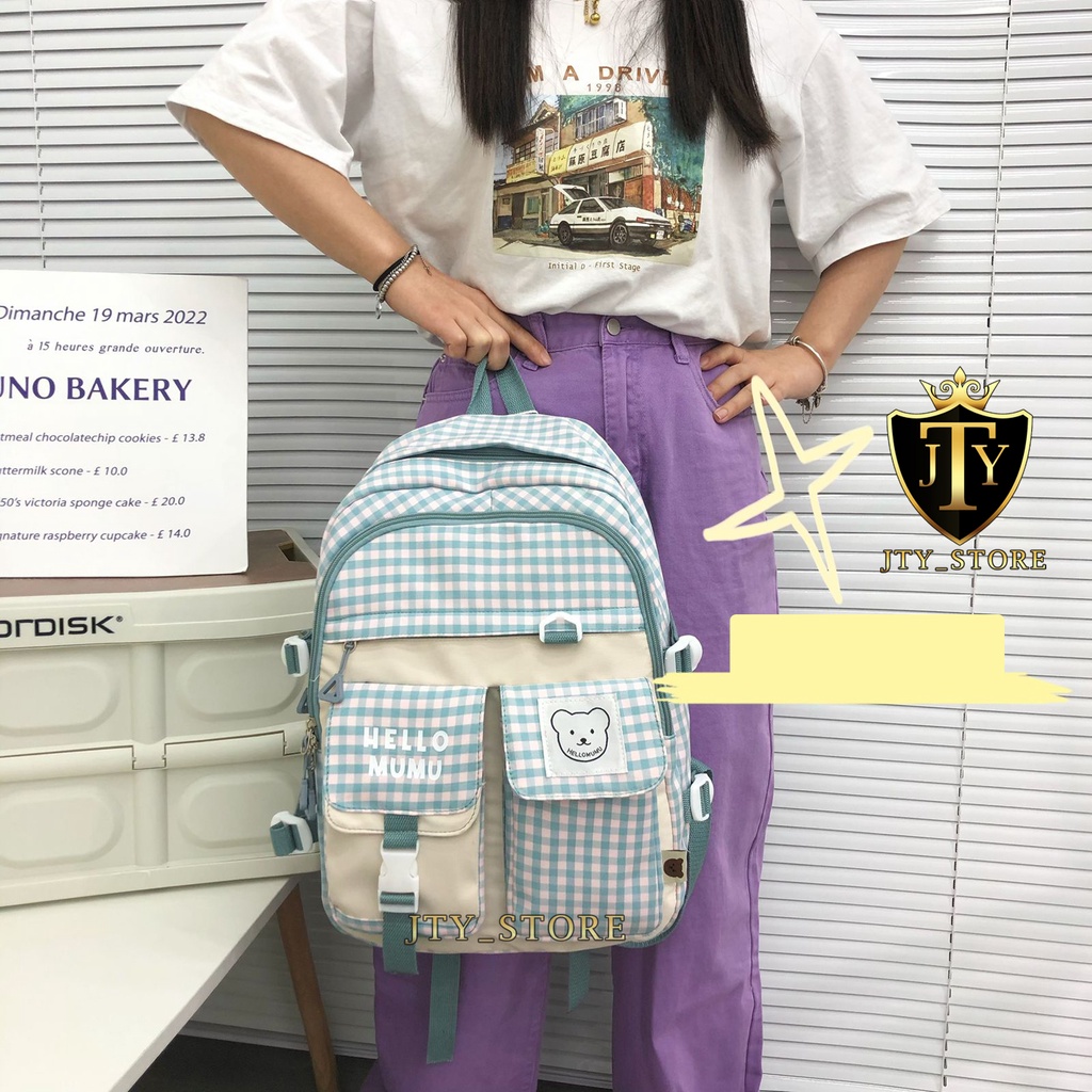 Tas Ransel Tas Punggung Sekolah SD SMP SMA Backpack Fashion Wanita Tas Anak Perempuan -216