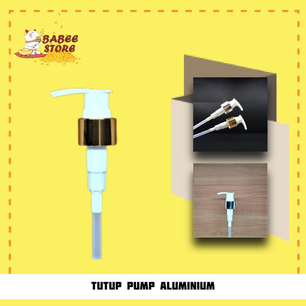 TUTUP BOTOL PUMP RING GOLD SILVER NECK 24 IMPORT - TUTUP PUMP LOTION IMPORT ALUMINIUM GOLD DAN SILVER N24