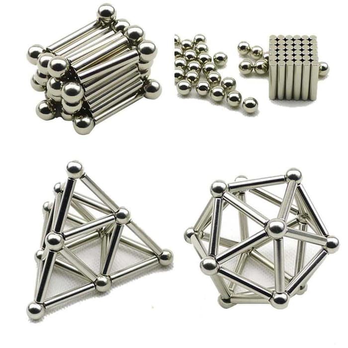 Mainan Magnetik Steel Metalic Stick and Bucky Balls -GM22