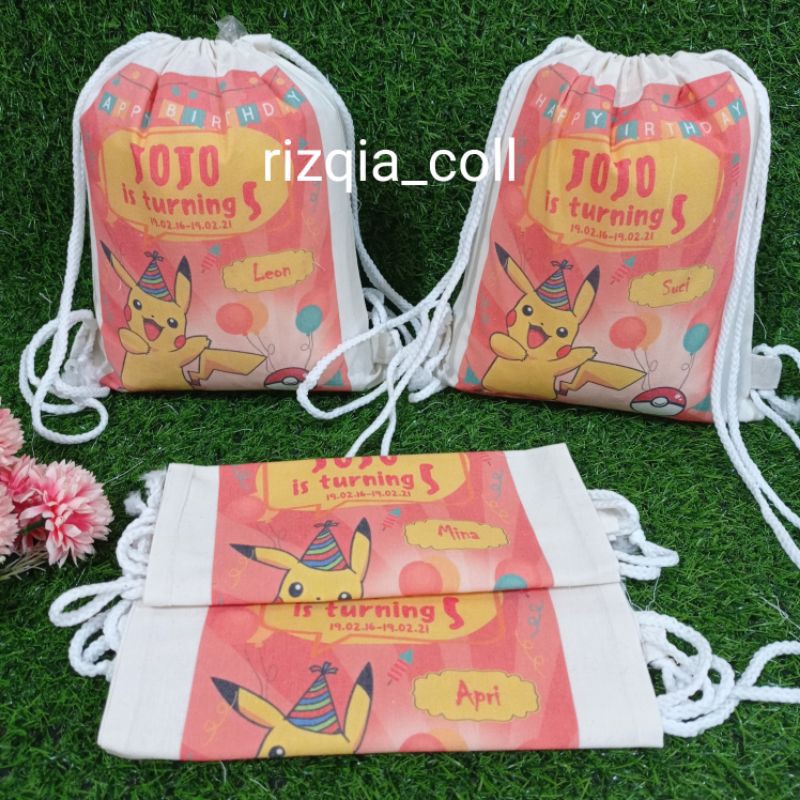 BEGY BACKPACK( RANSEL) blacu uk 25*30/full colour/souvenir custom murah