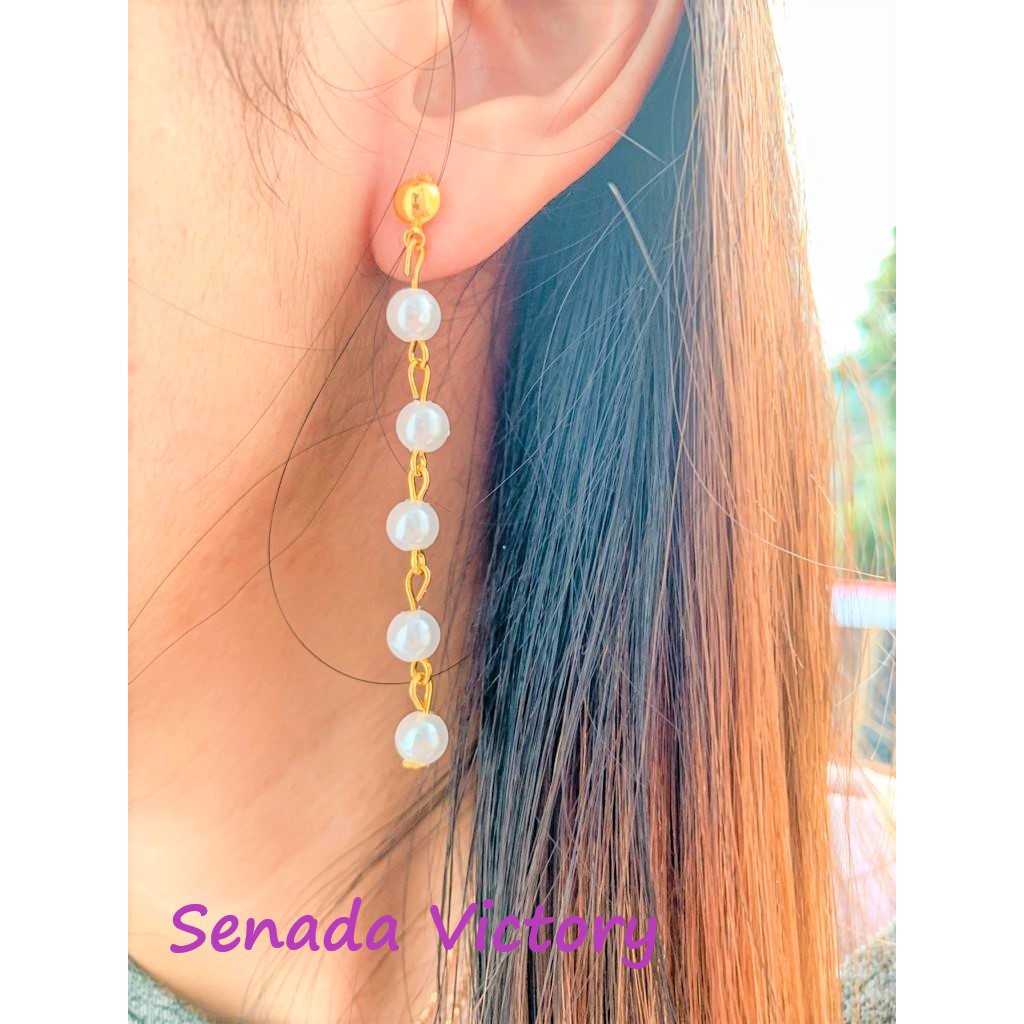 Senada Victory Anting Mutiara Giwang Korea Fashion Anting Tusuk Gantung