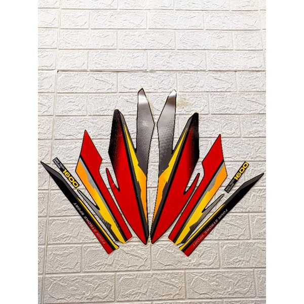 Striping Stiker Decal honda gl pro max merah biru hijau