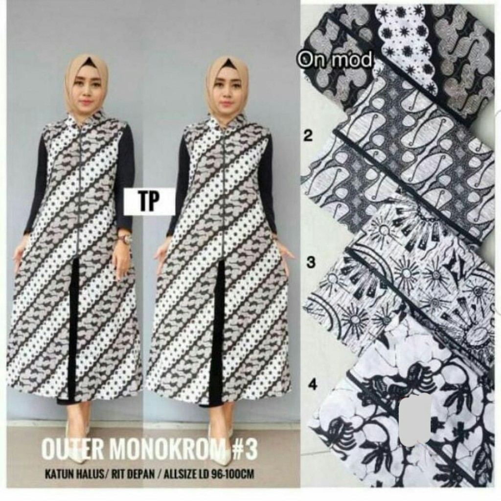 GROSIR BATIK OUTER MONOKROM