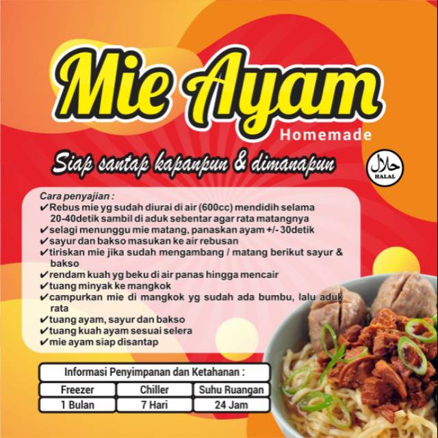 

Mie Ayam Bangka Frozen Enaaaak