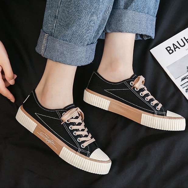 RYS - Curved Delicate Sepatu Sneakers Wanita Fashion Casual - Ori Import