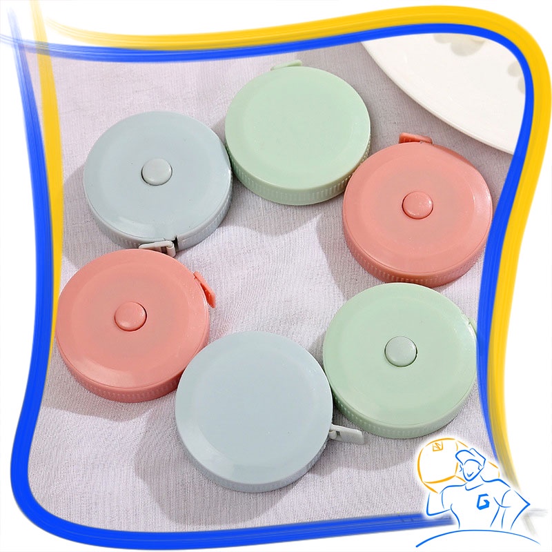 Meteran Baju Otomatis Gulung Mini 150 CM Meteran Baju Jahit Badan Pengukur Lingkar Perut Measuring Tape Roll