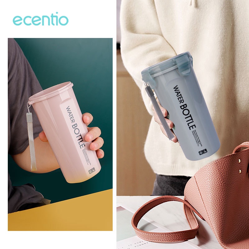 ecentio 2pcs kotak makan botol set tempat makan portable dan botol minum anti-bocor lunch box tempat nasi box tahan panas