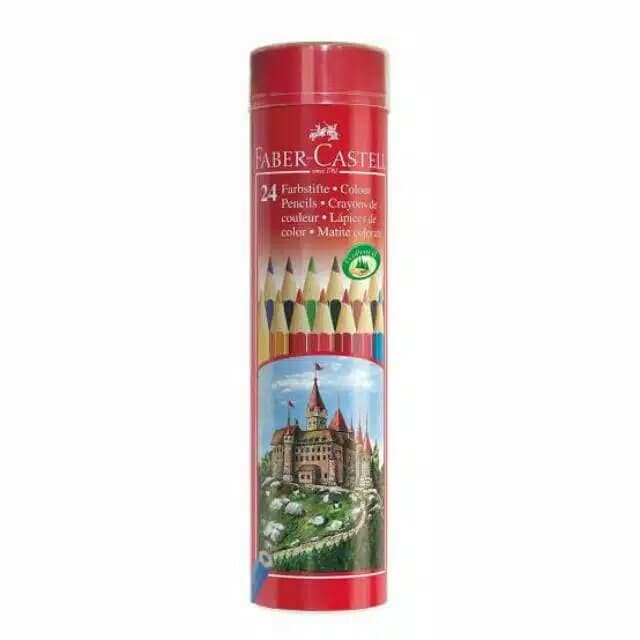

WARNAPENSIL- PENSIL WARNA ROUND TIN 24 COLOUR CLASSIC FABER CASTELL -PENSIL WARNA