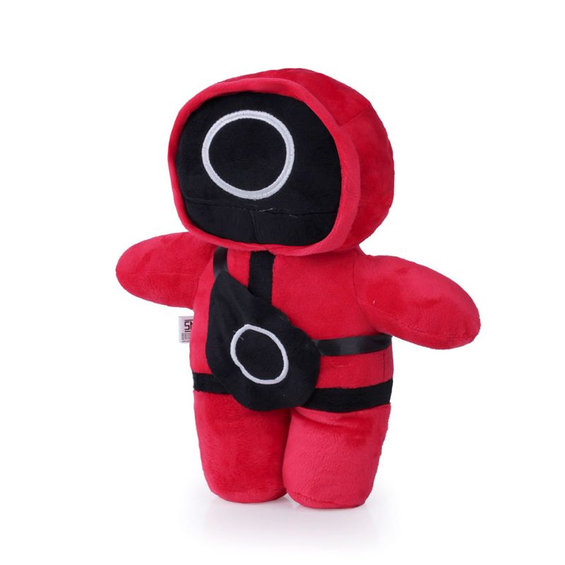 Boneka Squid Game Merah Berlabel SNI Tinggi 30 cm Bahan Premium | Boneka Cantik Lucu Lembut Ditangan Bahan Velboa Berkualitas