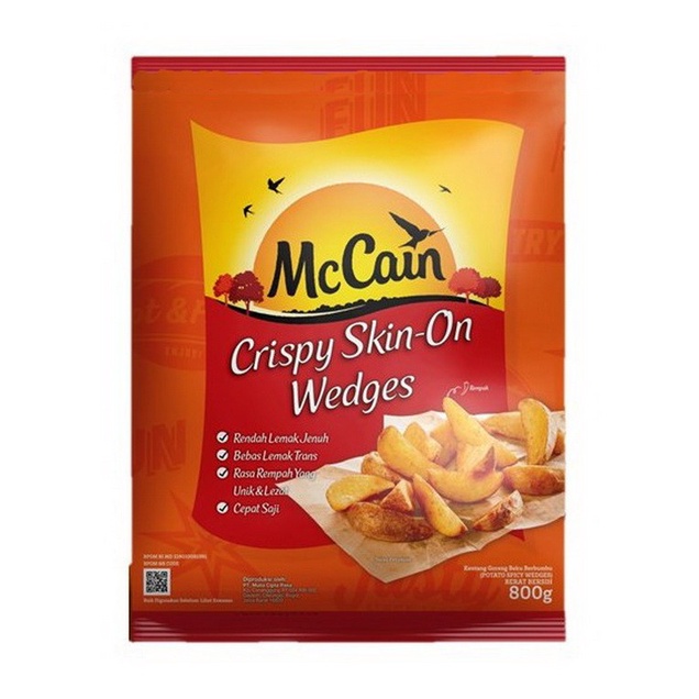 McCain Crispy Skin On Wedges 400gr | Kentang Wedges Berbumbu