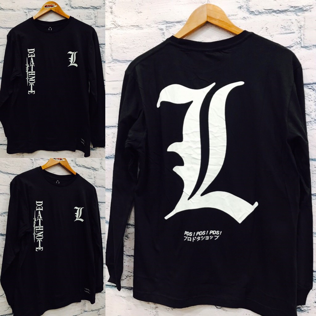 Longsleeve Deathnote L Light Yagami VS Kira Black