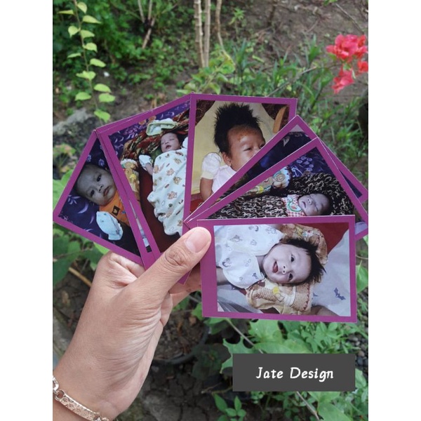 Foto Polaroid 2R frame ungu