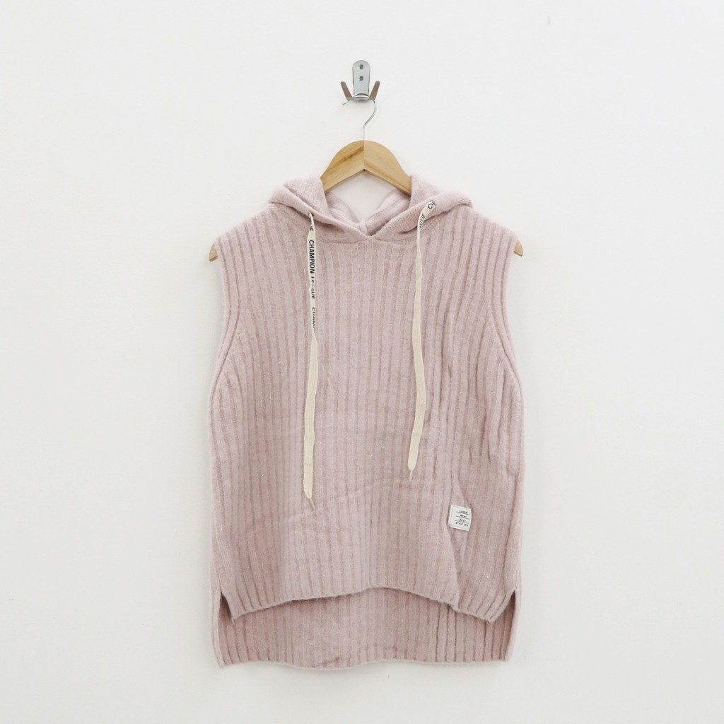 Oble knit hodie vest -Thejanclothes