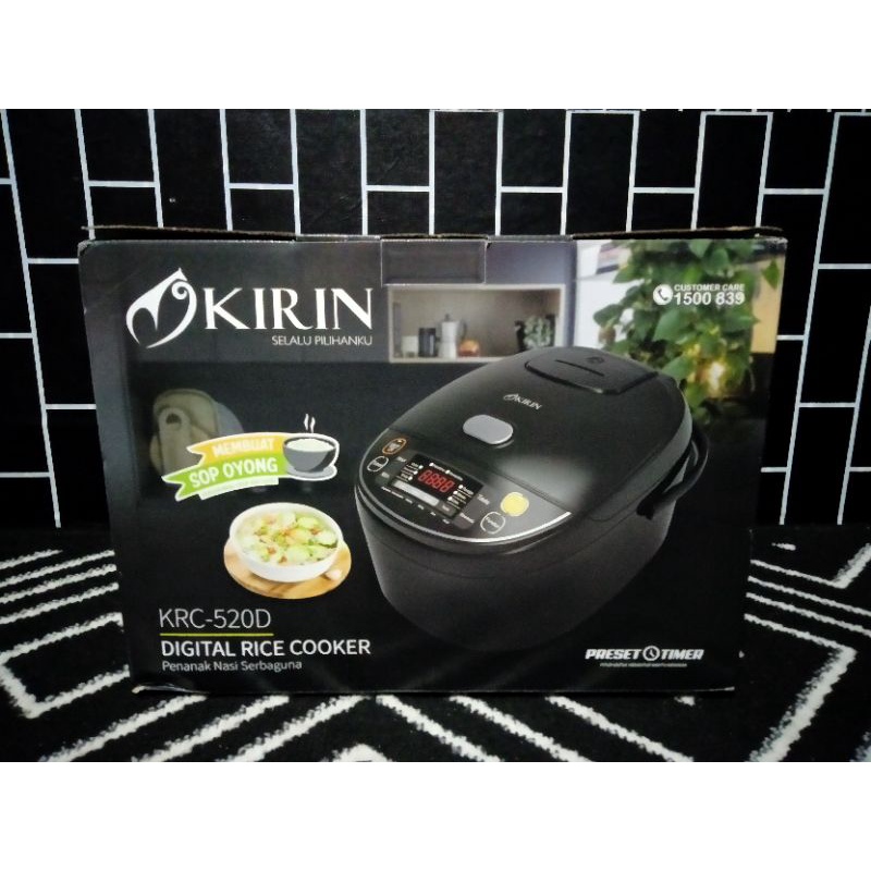 KIRIN RICE COOKER 2.0 LITER | DIGITAL KRC-520D KRC 520D - HITAM