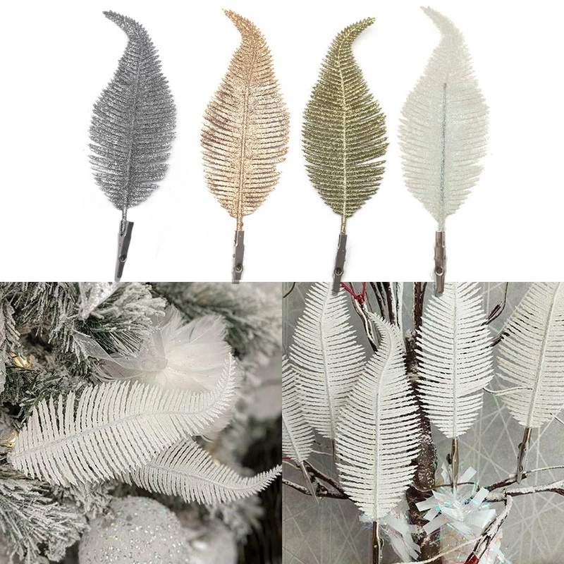 [Christmas Products]6Pcs/set Christmas Decoration Feather Clip