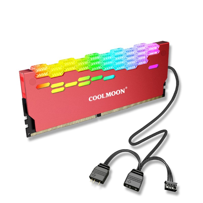 Bt Heatsink RGB Multi Fungsi Tahan Lama Praktis Klasik Desktop PC Memory Pendingin Heat Spreader Cooler 5V 3-Pin