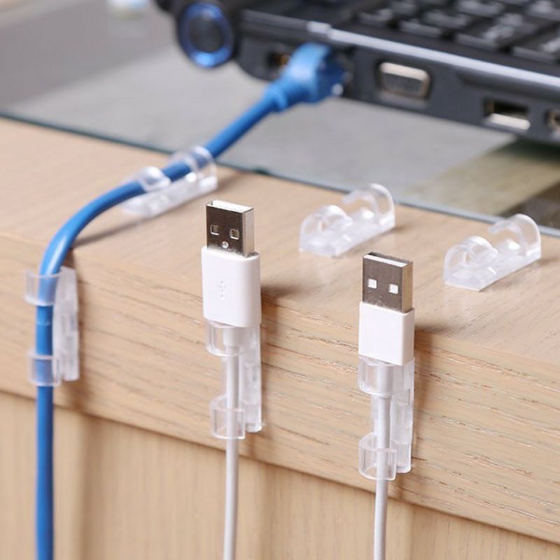 Klip Kabel Charger Organizer Cable Clip Penjepit Kabel Tempel