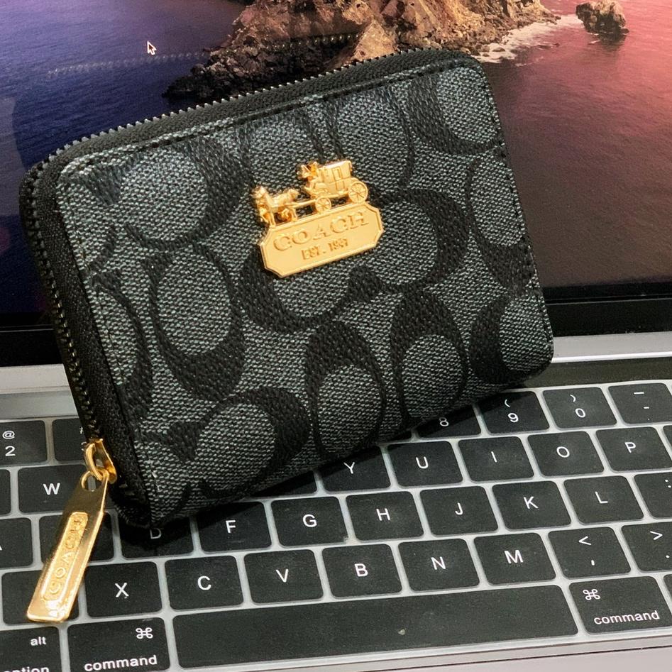 Top Produk.. Dompet kartu Coach REFI import super koin uang wallet dompet kecil wanita coin card hol