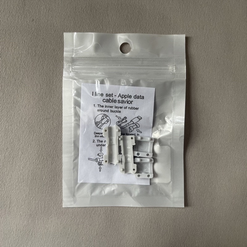 Plastic Kabel Grip Pelindung Lightning Kabel Data USB Putih