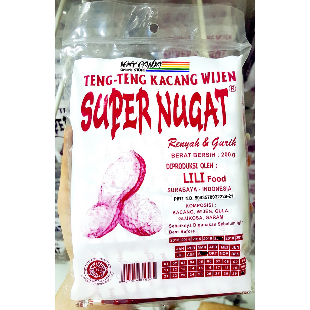 

Teng Teng Ting Ting Enting Kacang Wijen Super Nugat Nougat Lily Plastik