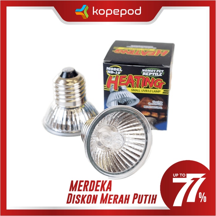 Lampu Reptil UVA UVB 25 dan 50 W NOMOY Penghangat Kandang Hewan