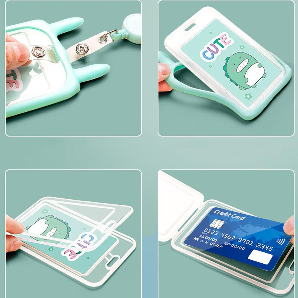 [Elegan] Card ID Holder Perlengkapan Kantor Kartun Luggage Tag Trinket Kartu Nama Cover Kartu Bank Kartu Kredit