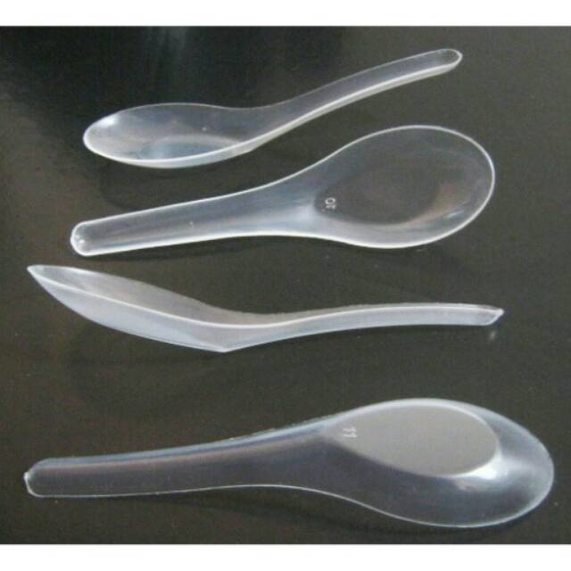 Sendok Bebek - Sendok Bubur Bening - Sendok Makan Plastik MURAH